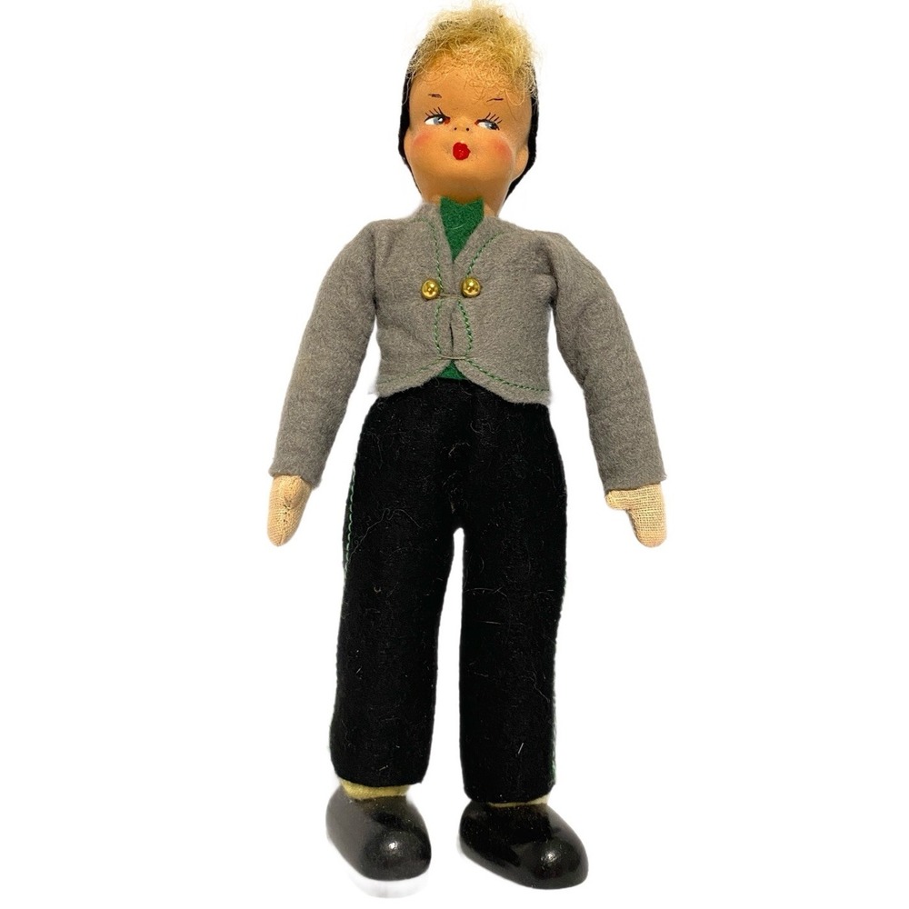 Antique German Bisque Doll‎ Boy, 8" Doll, Bavaria Handarbeit, Hand Crafted